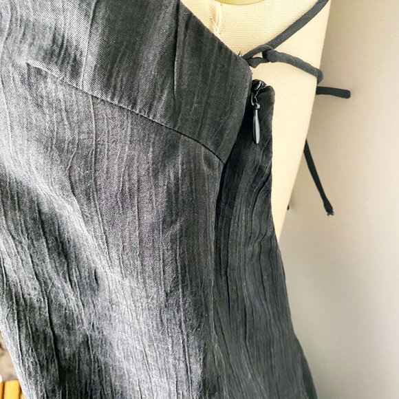 NWT Zara Strappy Open Back Textured Black Mini Dress - Picture 5 of 7